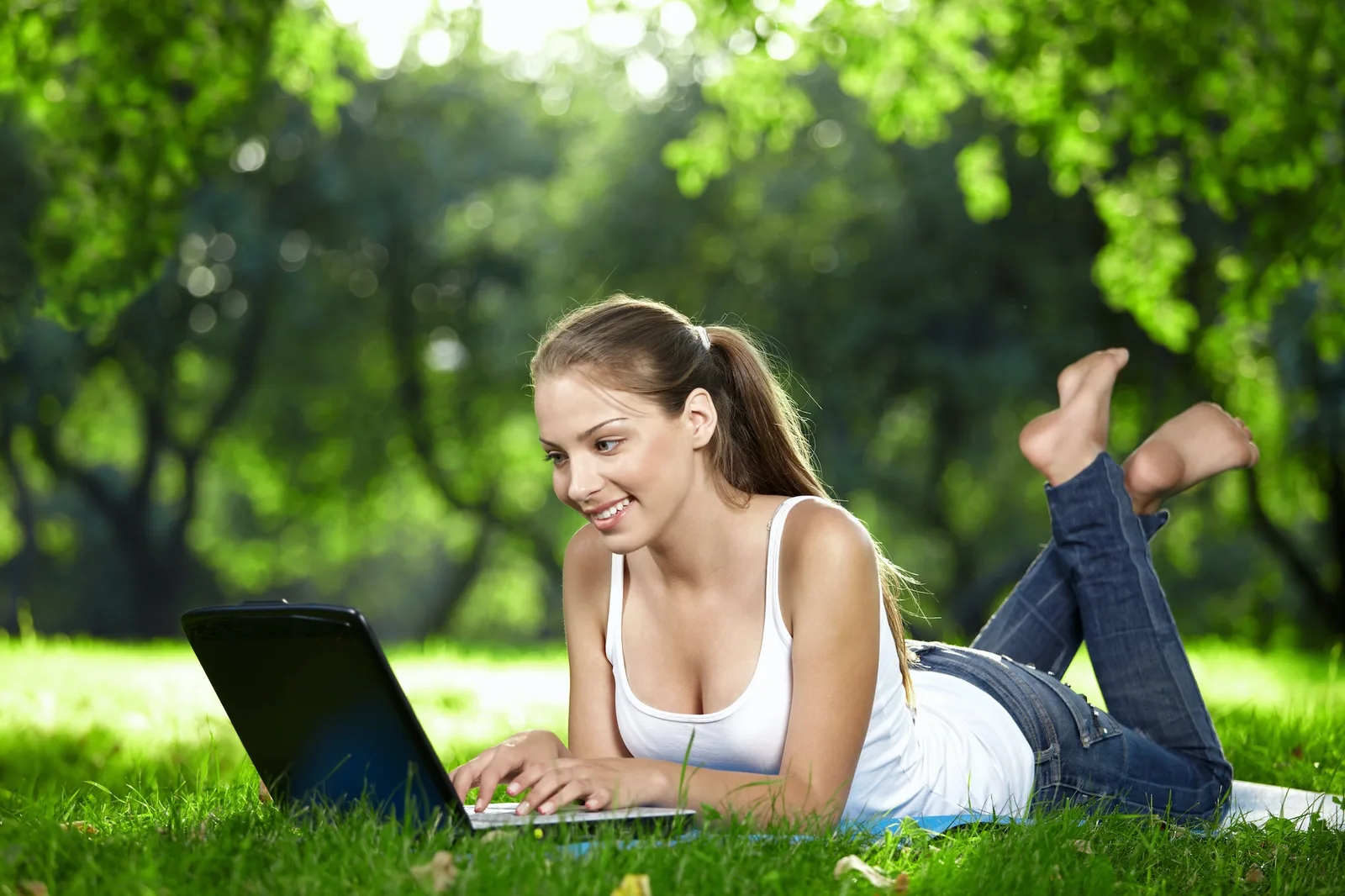 Girl with laptop